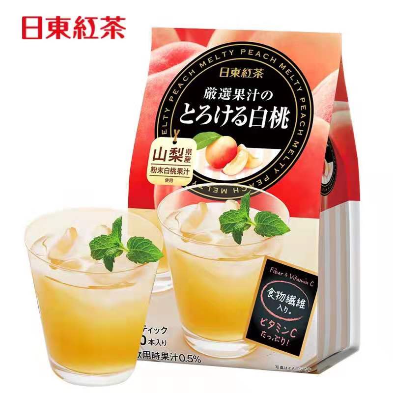 日东红茶【白桃味 水果汁】日本进口 水果茶冲剂冷热饮料 (10袋装) 95g