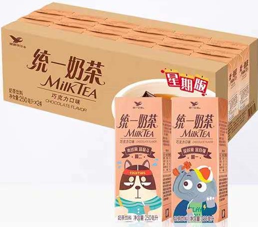 统一 盒装奶茶 - 巧克力味 (1箱24盒) 24x250ml