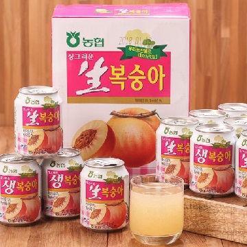 NONGHYUP【水蜜桃汁】韩国进口 (1箱12罐) 12x240ml