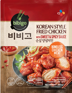 Bibigo 韩式甜辣酱炸鸡块 (烤箱烤25分钟/油炸4分钟) 半成品 350g