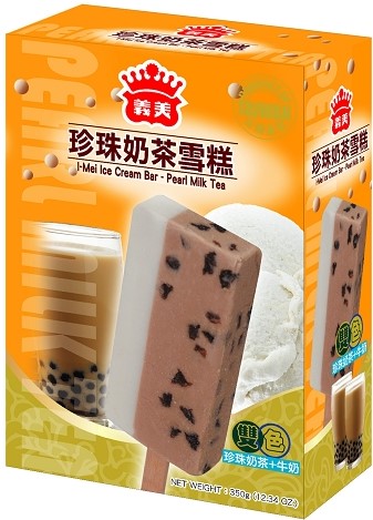 義美 牛奶冰棒【双色珍珠奶茶味】台湾进口 冰淇淋雪糕 (4支装) 350g