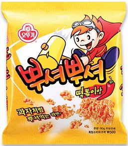 不倒翁【干脆面 - 辣炒年糕味】韩国进口 脆面小吃 90g