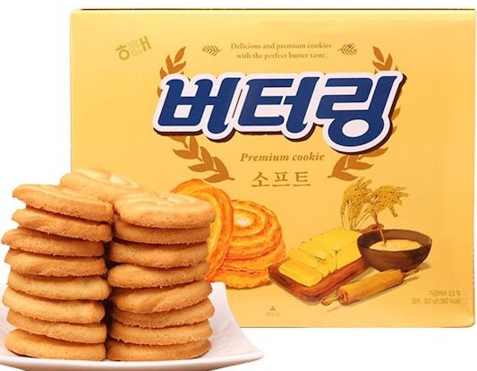 海太【黄油曲奇饼干】韩国进口 (大盒装) 302g