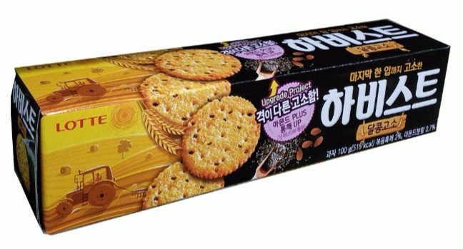 乐天【麦香黑芝麻饼干】韩国进口 100g