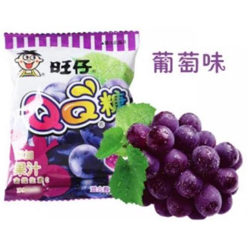 旺旺 旺仔 QQ糖 水果软糖【葡萄味】(单包) 20g