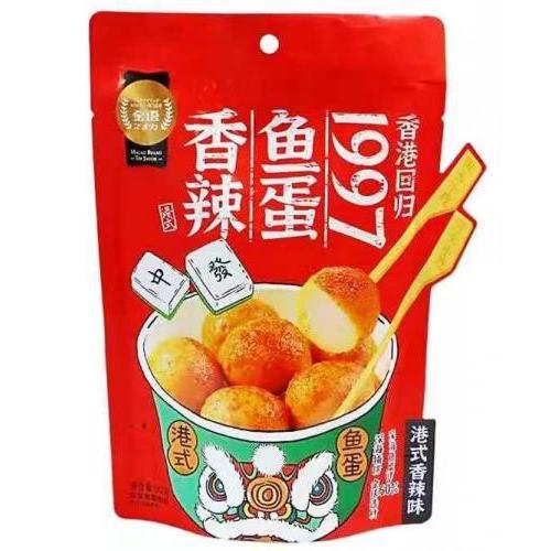 金语【港式鱼蛋 - 香辣味】开袋即食 90g