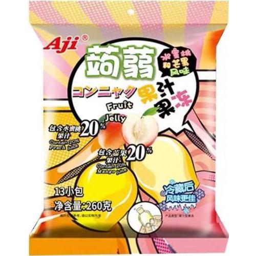 AJI 蒟蒻果汁果冻【水蜜桃/芒果味】减肥神器 低脂低卡果冻 260g