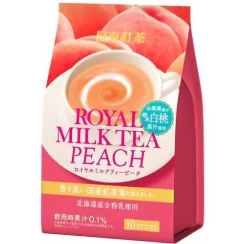 日东红茶【白桃味奶茶】日本进口 选用100%北海道全脂奶粉 (10袋装) 140g