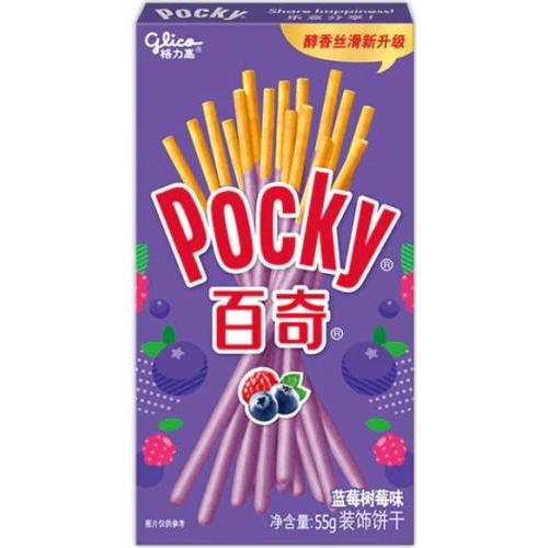 Pocky百奇【蓝莓树莓味】饼干条 55g