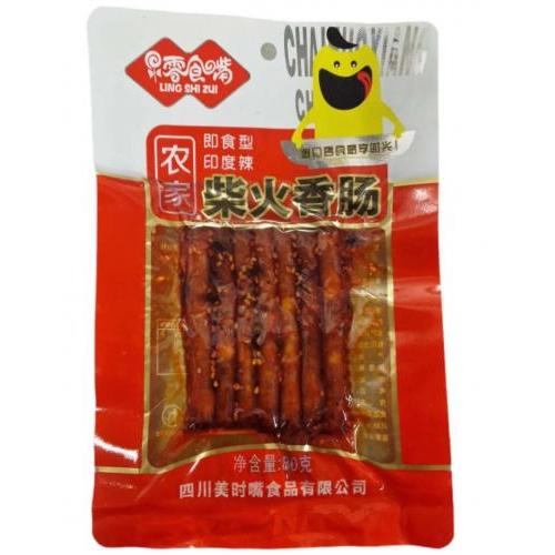 零食嘴【农家柴火香肠 - 印度辣】小腊肠 80g