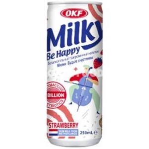 OKF 牛奶汽水饮料【草莓味】250ml
