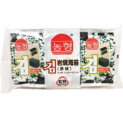 Nonhm【岩烧海苔 - 原味】即食海苔 (3袋装) 3x4.5g