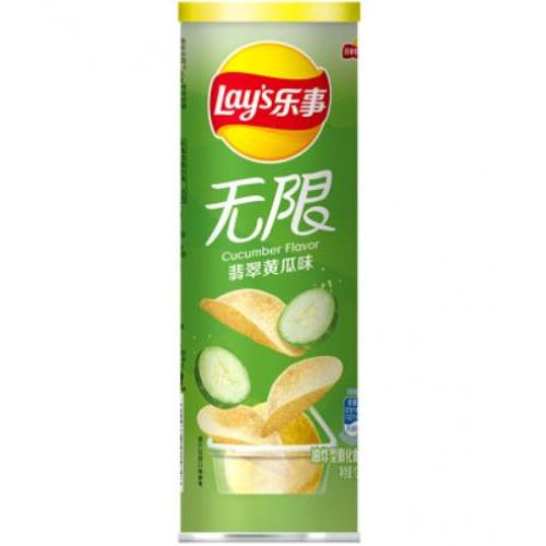 Lays乐事薯片 无限【翡翠黄瓜味】(桶装) 90g