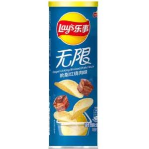 Lays乐事薯片 无限【吮指红烧肉味】(桶装) 90g